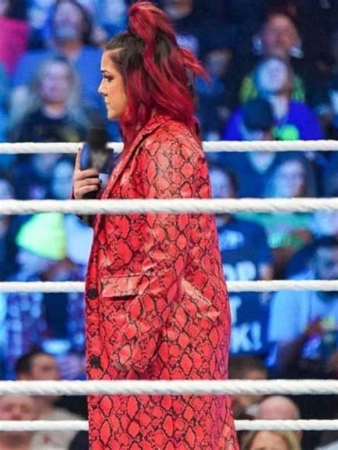 WWE Smackdown Bayley Red Leather Coat - Victoria Jacket