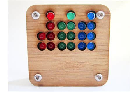 RGB Binary Clock KIT in Bamboo Case USB Powered from Apple Mountain on ...