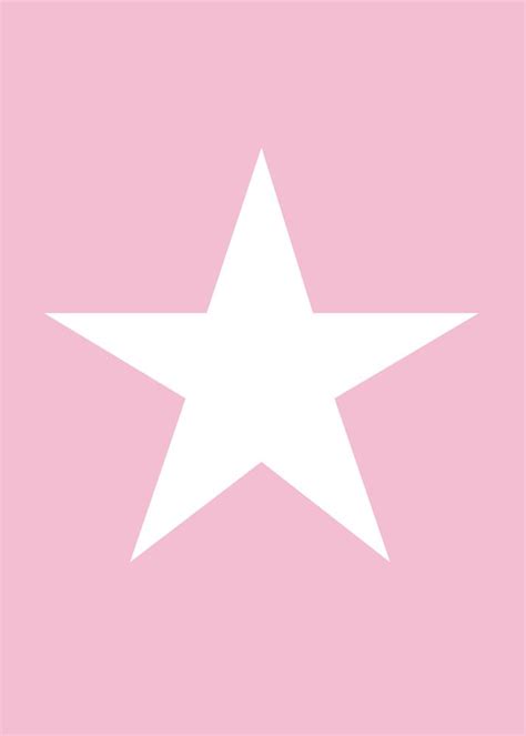 Pink Pop Art Star Symbol by Belgian Artist Beli