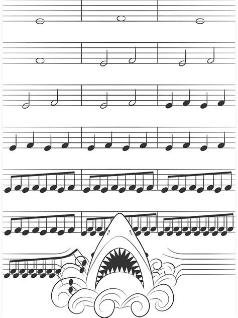 "JAWS song music sheet" Poster for Sale by harnas-design | Redbubble