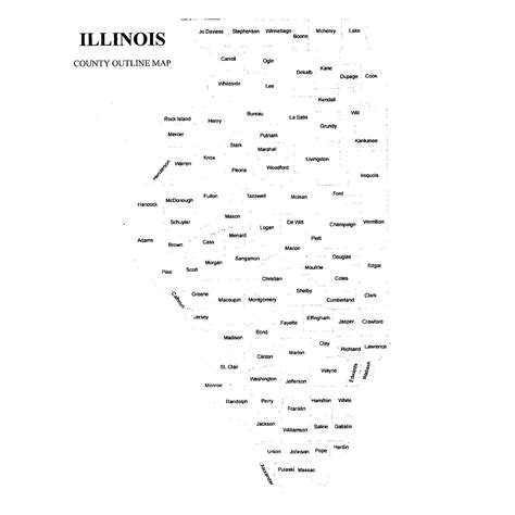 Illinois County Map – Jigsaw-Genealogy