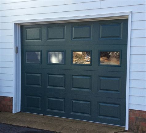 9x7 Model 2216 Raised Panel Garage Door with Plain Glass