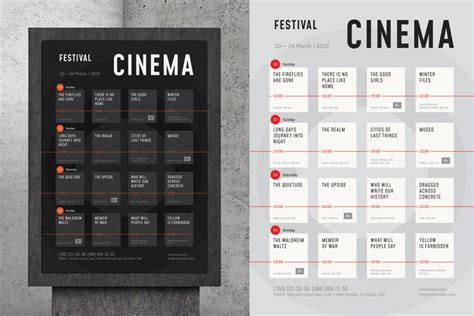 Film Festival Schedule Poster (766446) | Flyers | Design Bundles