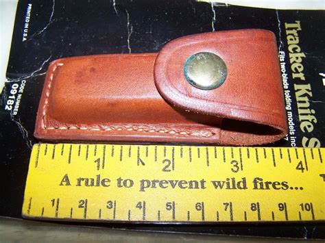 Vintage NOS Leather Browning Tracker Pocket Knife Sheath - Belt Loop - For 3.5" | eBay