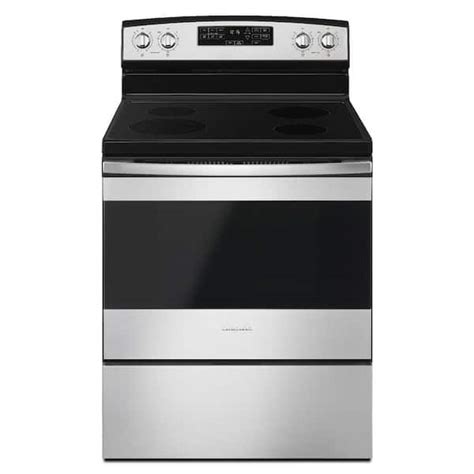 Amana 30 in. 4-Element Freestanding Electric Range in Stainless Steel ...