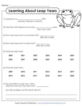 Leap Year & Leap Day Printables