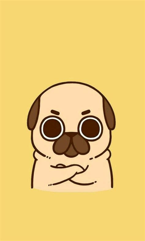 Pug Cartoon Kawaii Wallpapers - Wallpaper Cave