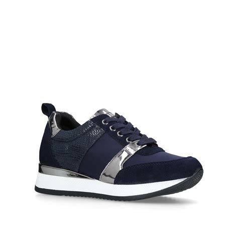 Carvela Kurt Geiger Justified Sneakers Navy No Heel Trainers in Blue - Lyst