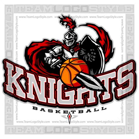 Knights Basketball Logo - Vector Knight Team Logo