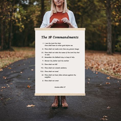 10 Commandments Poster exodus 20 Religious Artworkchristianity Art ...