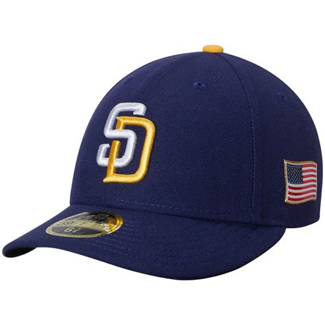 Men's San Diego Padres New Era Navy Authentic Collection On-Field 59FIFTY Low Profile Flex Hat ...