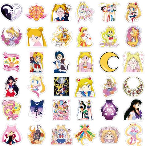 100PCS/Set Sailor Moon StickersAnime Waterproof Stickers | Etsy