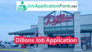 Dillons Job Application Form & Apply Online 2024 - Careers & Job Applications 2024 - PDF Forms