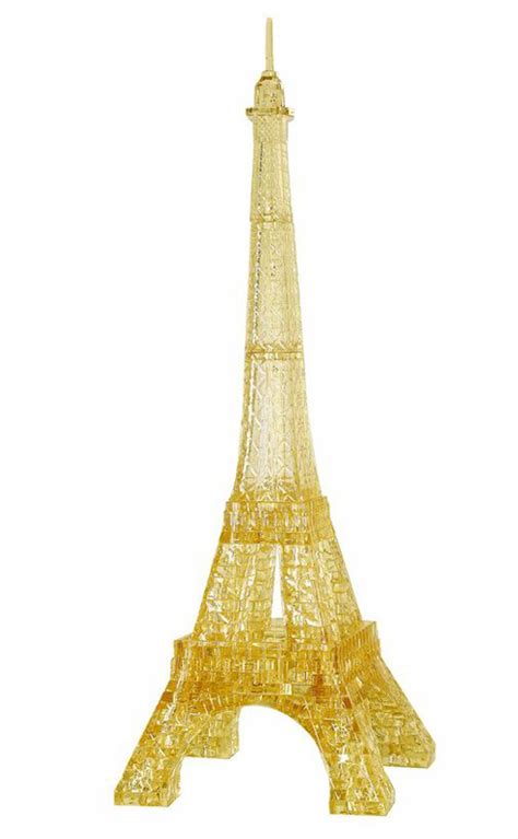 Deluxe 3D Crystal Puzzle - Gold Eiffel Tower | University Games