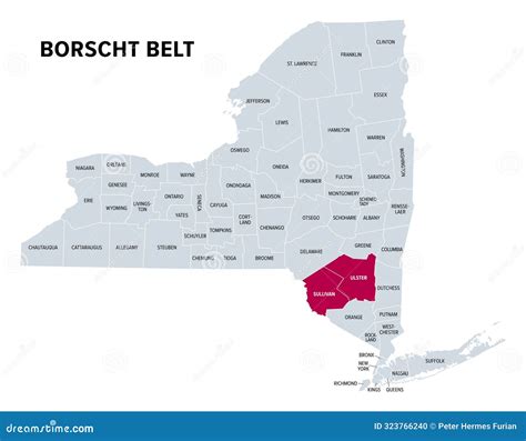 Borscht Belt, or Yiddish Alps in the U.S. State of New York, Political ...