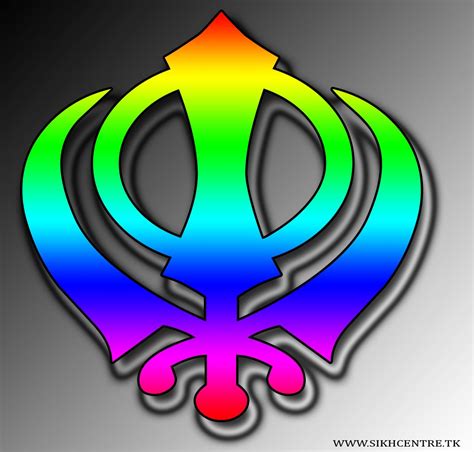 Punjabi Graphics and Punjabi Photos : 3D KHANDA RAINBOW STYLE