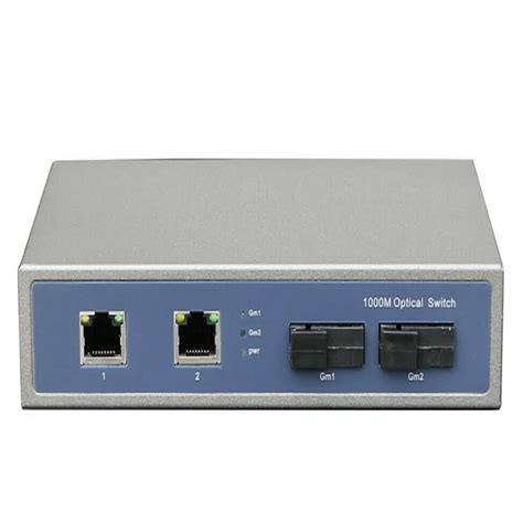 2 port 10/100/1000mbps ethernet switch gigabit 2 fiber optic sc uplink ...