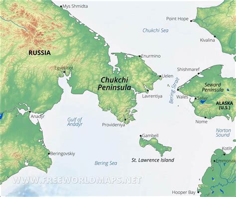 Chukchi Peninsula maps