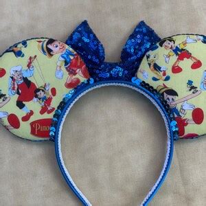 Pinocchio Mickey Mouse Ears, Mickey Mouse Ears - Etsy