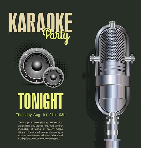 Premium Vector | Karaoke party background