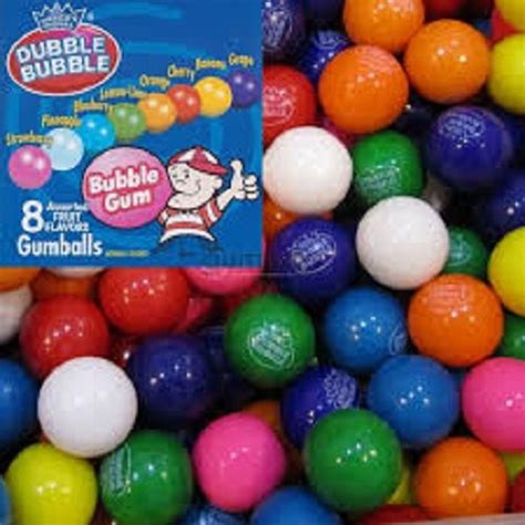 1 INCH GUMBALLS, 3 LBS, ASSORTED BUBBLE GUM 1', GENUINE DUBBLE BUBBLE ...