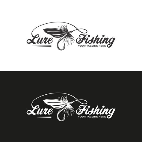 Fly Fishing lure logo design template 14468354 Vector Art at Vecteezy