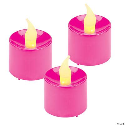 Hot Pink Battery-Operated Votive Candles