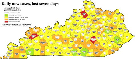 KENTUCKY HEALTH NEWS: Kentucky's 7-day average of daily new coronavirus ...