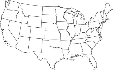 BLANK UNITED STATES MAP GLOSSY POSTER PICTURE PHOTO america usa cool 2140 | eBay | United states ...