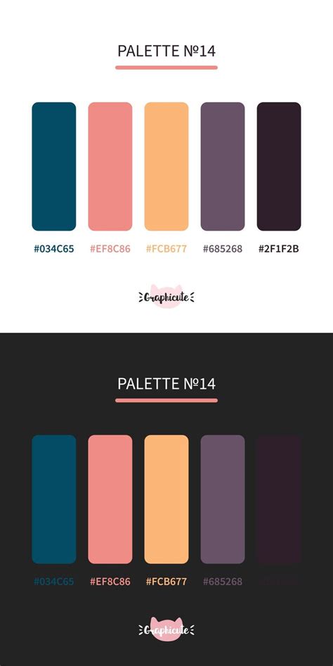 Color palette with hex codes. Pretty combinations of colors .⠀ #colorscheme #colorpalette # ...