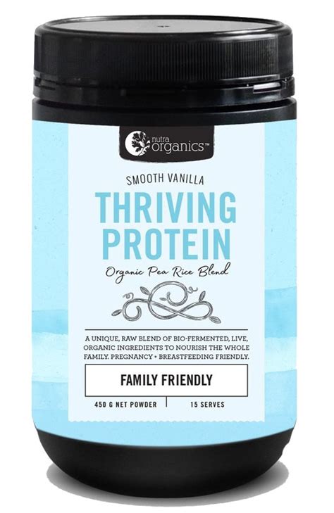 15% OFF RRP | Nutra Organics Thriving Protein | Smooth Vanilla | Australian Vitamins