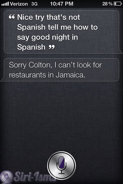 Tell Me How to Say Good Night In Spanish~ Funny Siri Sayings