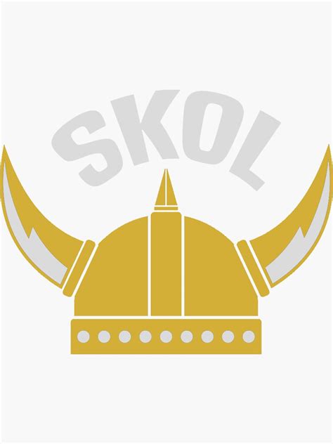 "Skol Vikings Helmet" Sticker for Sale by Osakiart | Redbubble