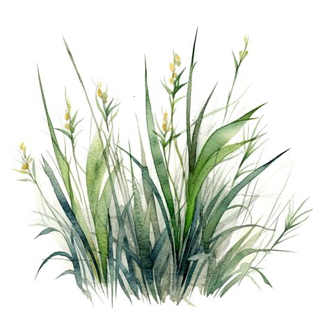 Watercolor green grass. Illustration 23696333 Stock Photo at Vecteezy