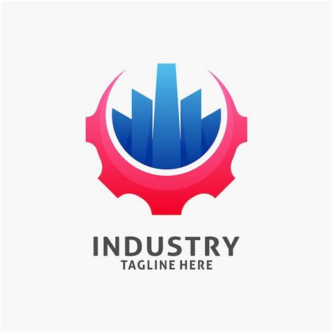 Ilustración de diseño de logotipo de fábrica industrial | Vector Premium