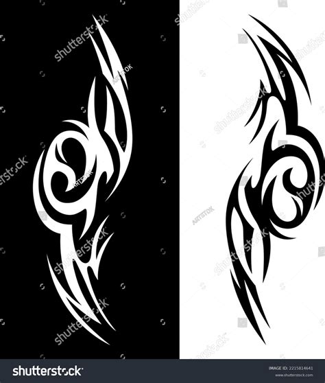 Tribal Tattoo Silhouette Illustration Isolated Abstract Stock Illustration 2215814641 | Shutterstock