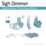 Photoshop Watercolor Brush - Sigh Dimmer - Grutbrushes.com