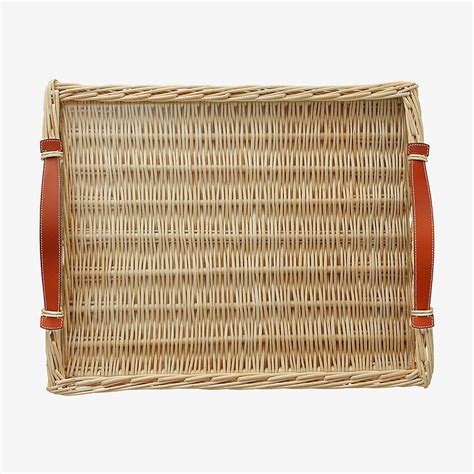 Oseraie tray, small model | Tray, Wicker, Wicker laundry basket