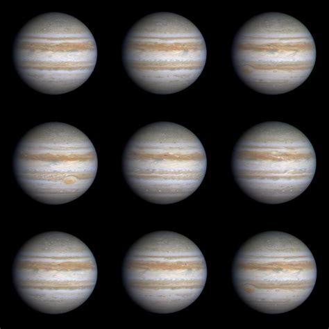 Nine Frames as Jupiter Turns