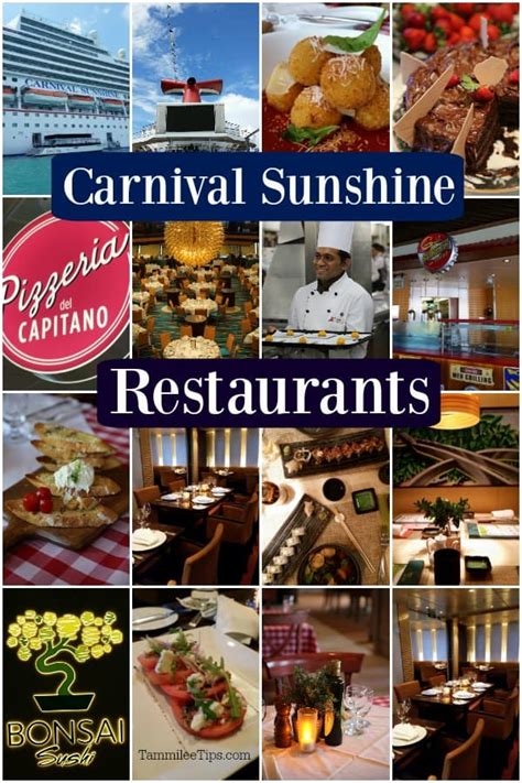 Restaurants on the Carnival Sunshine - Tammilee Tips