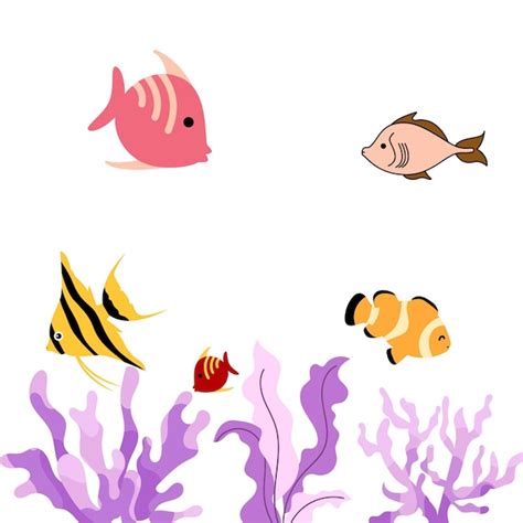 Premium Vector | Aquarium fishes