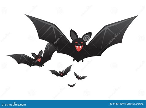 Halloween Vampire Bats with Fangs Stock Vector - Illustration of horror ...