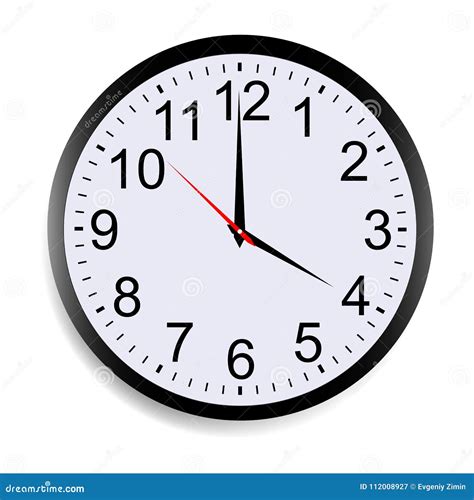 Round Clock Face Showing Four O`clock Cartoon Vector | CartoonDealer ...