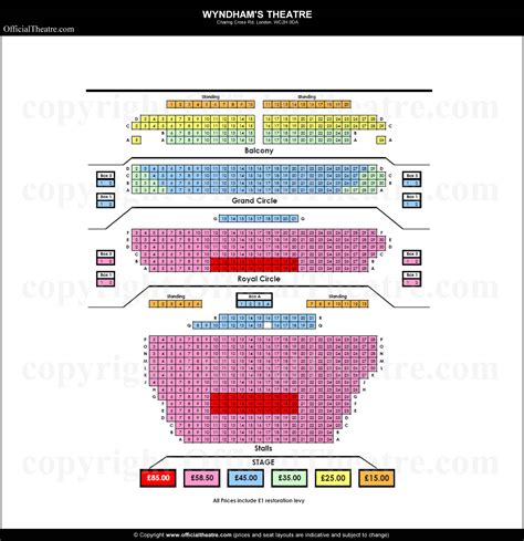 Wyndham’s Theatre London seat map and prices for Oedipus