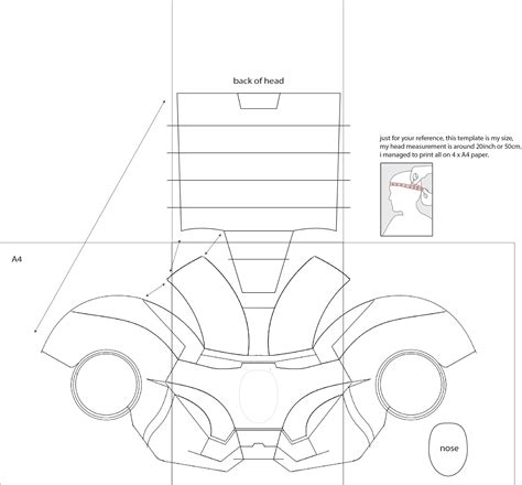 Iron Man Helmet Template Download | williamson-ga.us