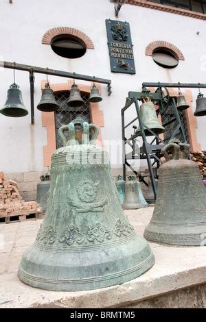 bells bell papal foundry factory industry art work artwork bronze inscriptions Marinelli Agnone ...