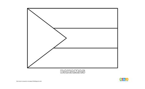 Free Bahamas Flag Colouring Page - Little Day Out