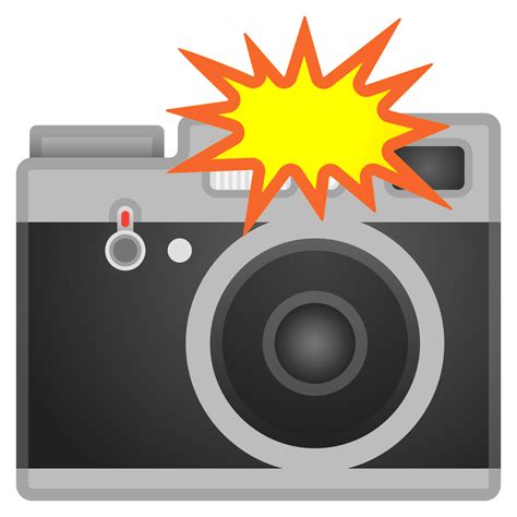 Camera with flash Icon | Noto Emoji Objects Iconset | Google