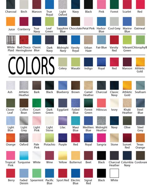 Nike Color Chart - Infoupdate Wallpaper Images