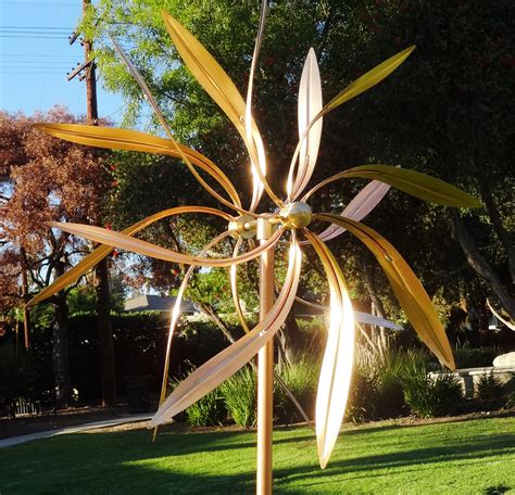 Copper Outdoor Windmills Large Kinetic Wind Sculpture Dual Side Wind Spinners - Windmills & Wind ...